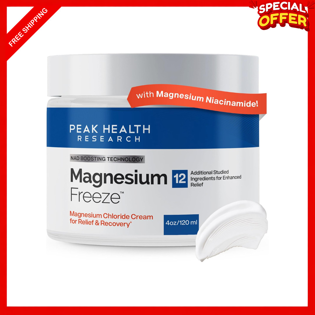 Magnesium Freeze – Topical Magnesium Cream with Niacinamide for Joints, Low Back