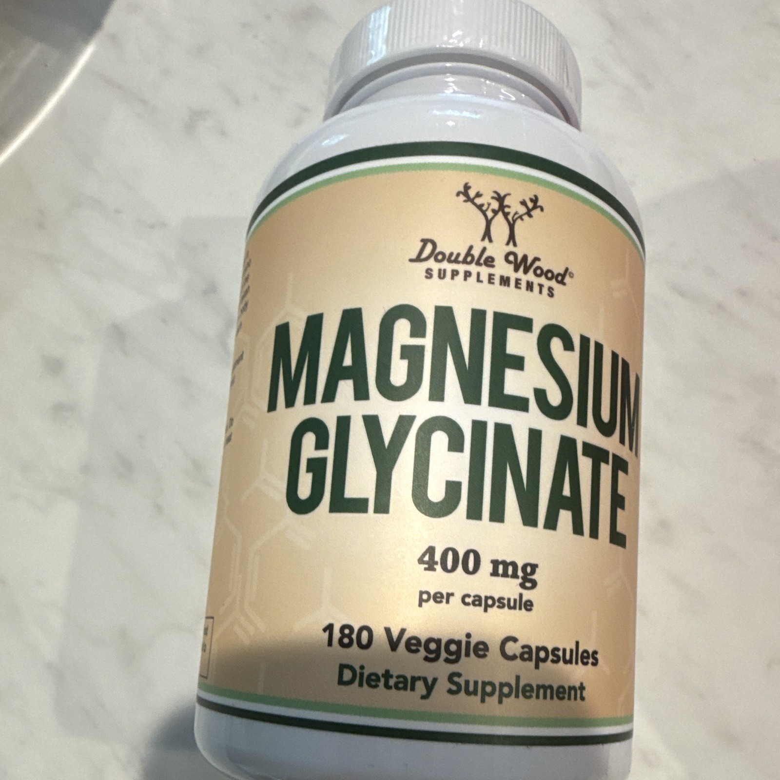 Double Wood Supplements Magnesium Glycinate 400mg 180 Capsules