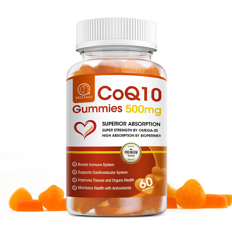 60/120/240Pcs Coenzyme Q-10 CoQ10 Gummies 500mg Heart Health Energy Support