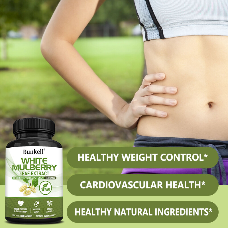 White Mulberry Leaf Extract 1000mg for Weight Loss Cardiovascular Health