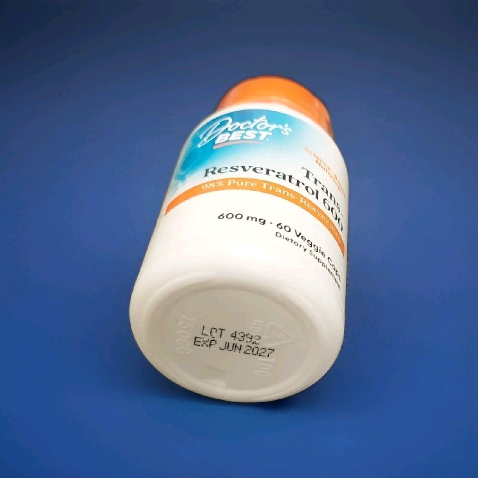 Doctor s Best Trans-Resveratrol 600 mg 60 Veggie Caps Gluten-Free, Soy-Free,6/27