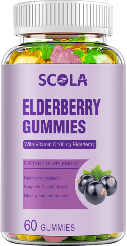 Sambucus Elderberry Gummies with Vitamin C,Zinc & Echinacea for Immune Suppo