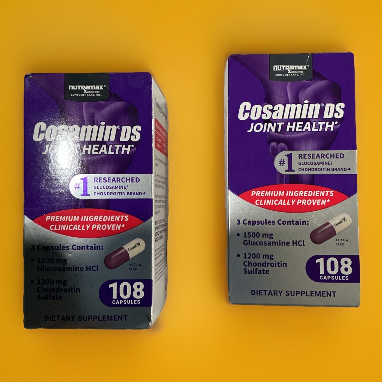 Cosamin DS Joint Health Dietary Supplement 2 Boxes – 216 Capsules. 02/2029 Exp.